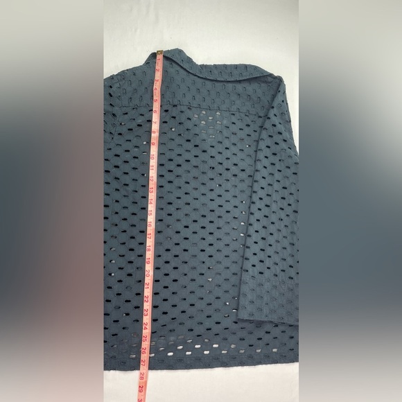 Jones New York Black Cut Out Long Sleeve Blouse Size XL - Picture 6 of 6